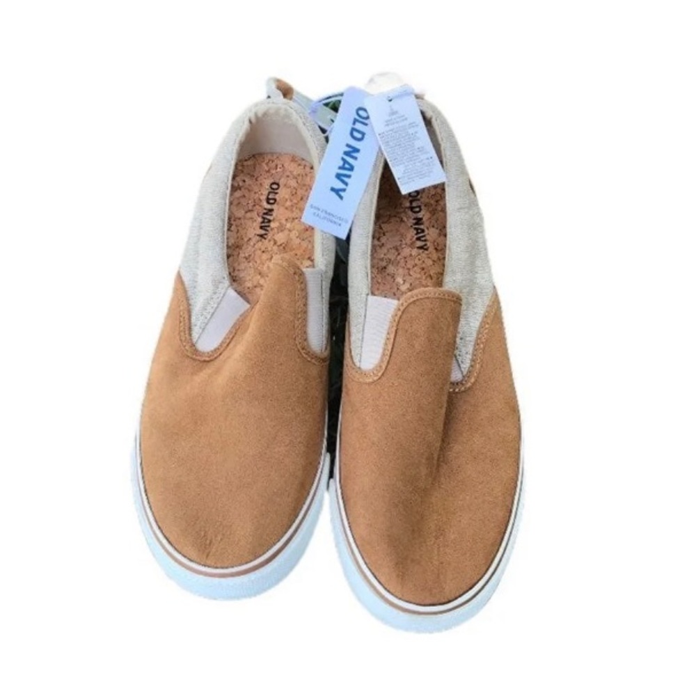 Old Navy Tan Canvas Slip-on Sneakers